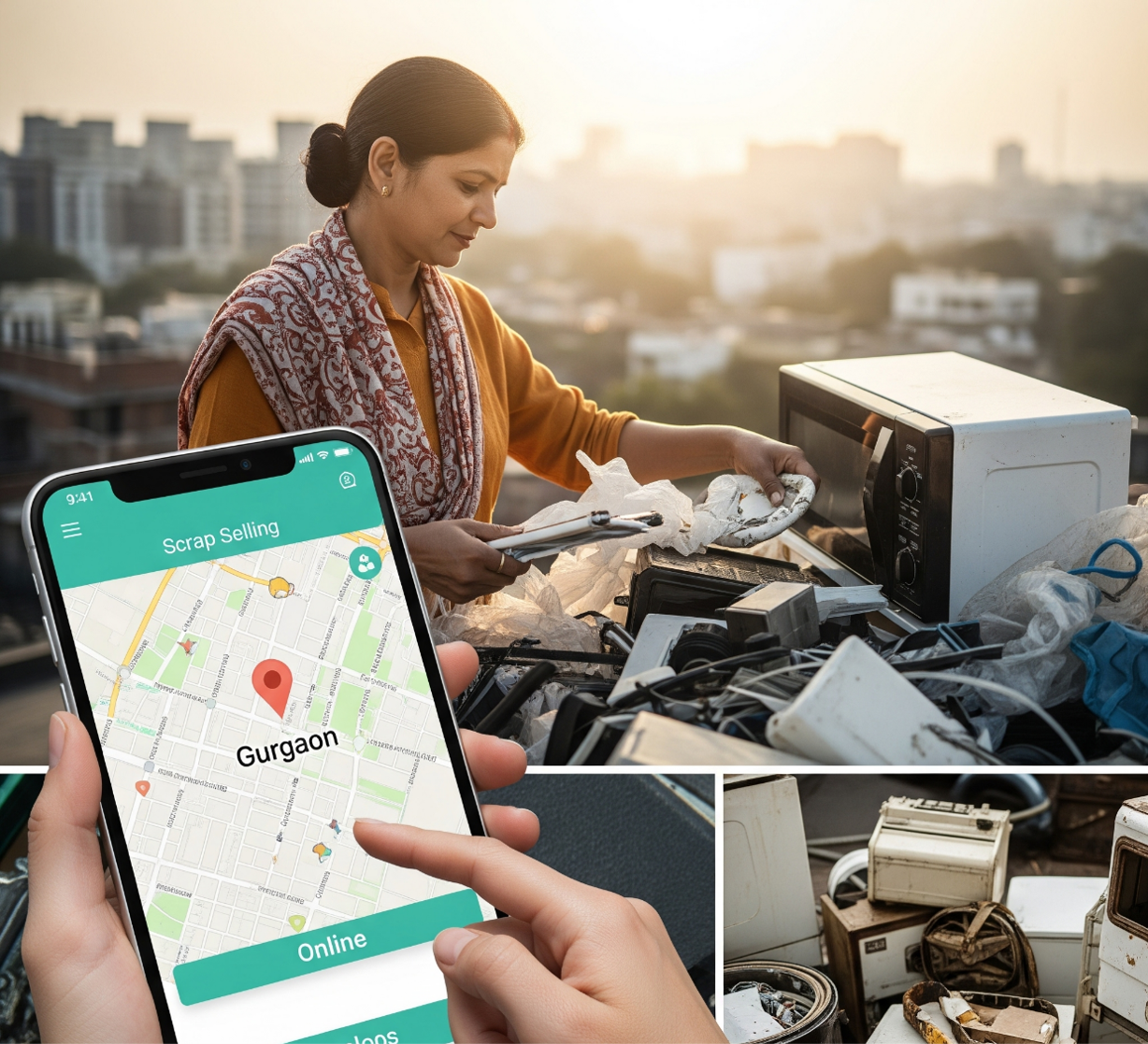 sell scrap online Gurgaon, online scrap buyers Gurugram, e-waste recycling Gurgaon, scrap dealer online Gurgaon, best way to sell scrap in Gurugram, kabad buyers Gurgaon, dispose e-waste Gurgaon, recycle electronics Gurgaon, doorstep scrap pickup Gurgaon, earn money from scrap Gurgaon
